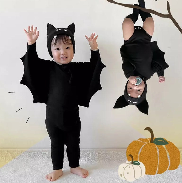 Ikii Batman Top+Leggings+ Bonnet Kids Set