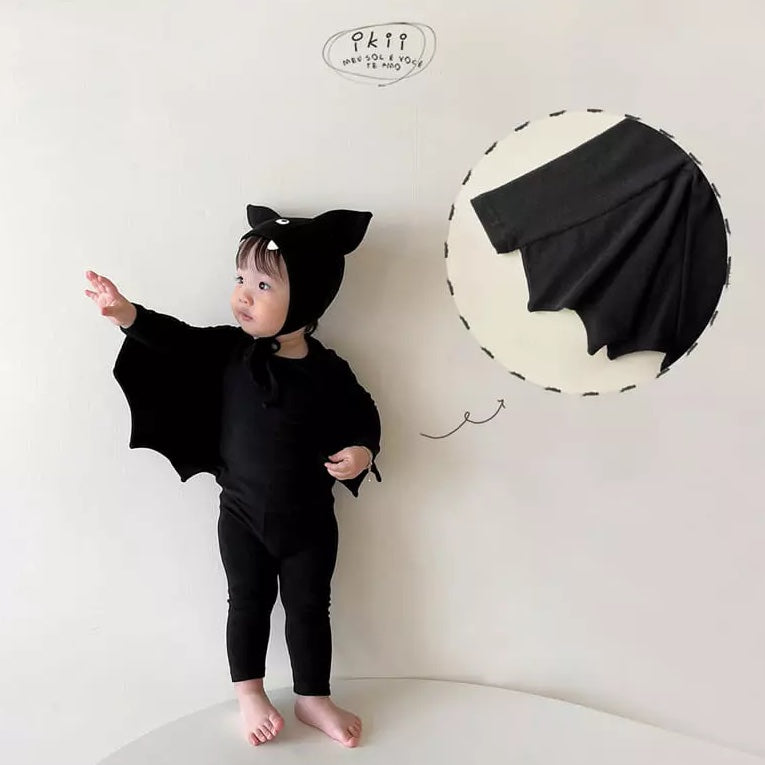 Ikii Batman Top+Leggings+ Bonnet Kids Set