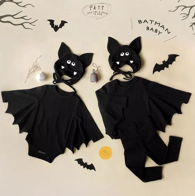 Ikii Batman Top+Leggings+ Bonnet Kids Set