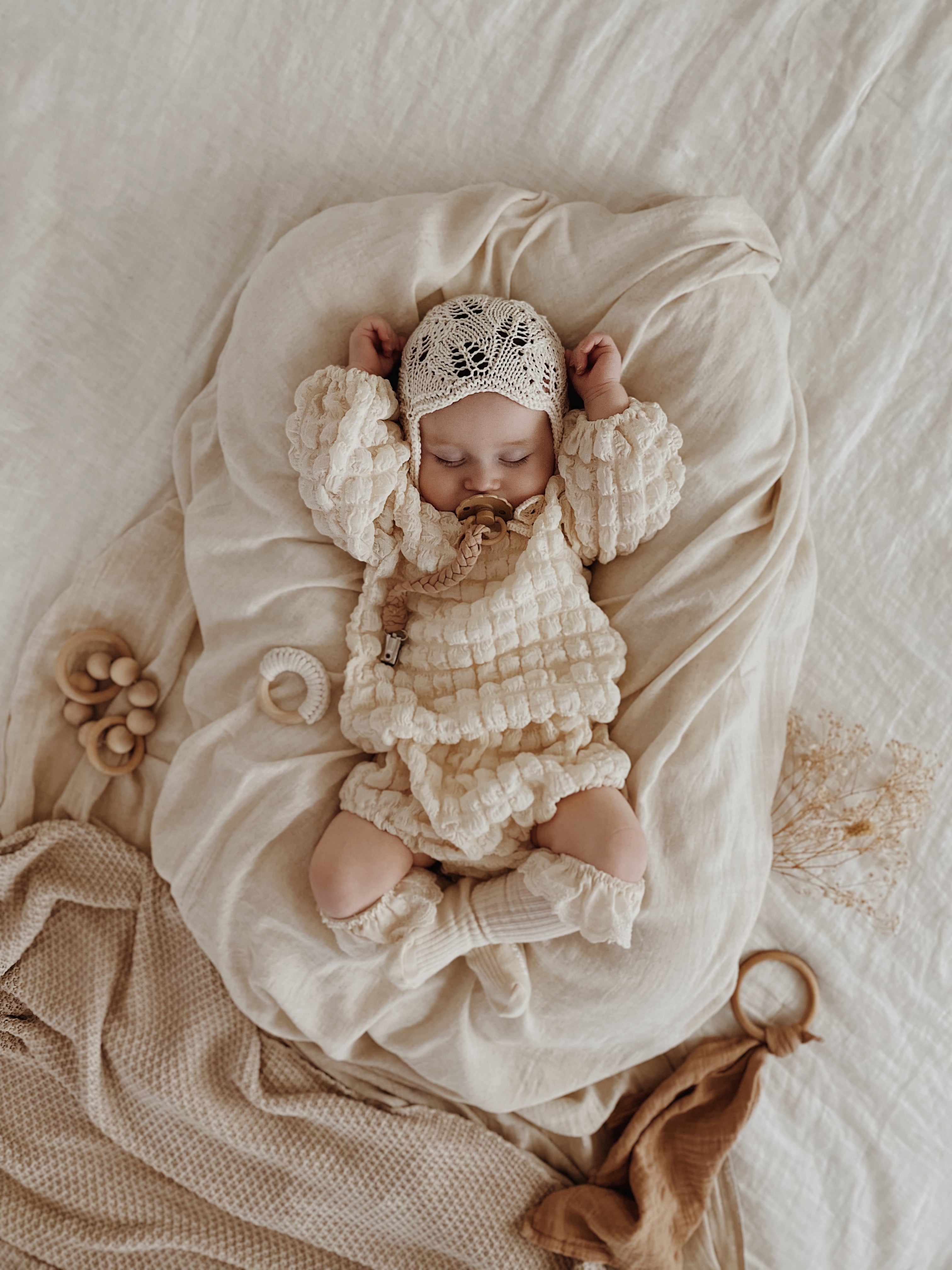 Nunu Popcorn Blouse & Bloomers Set