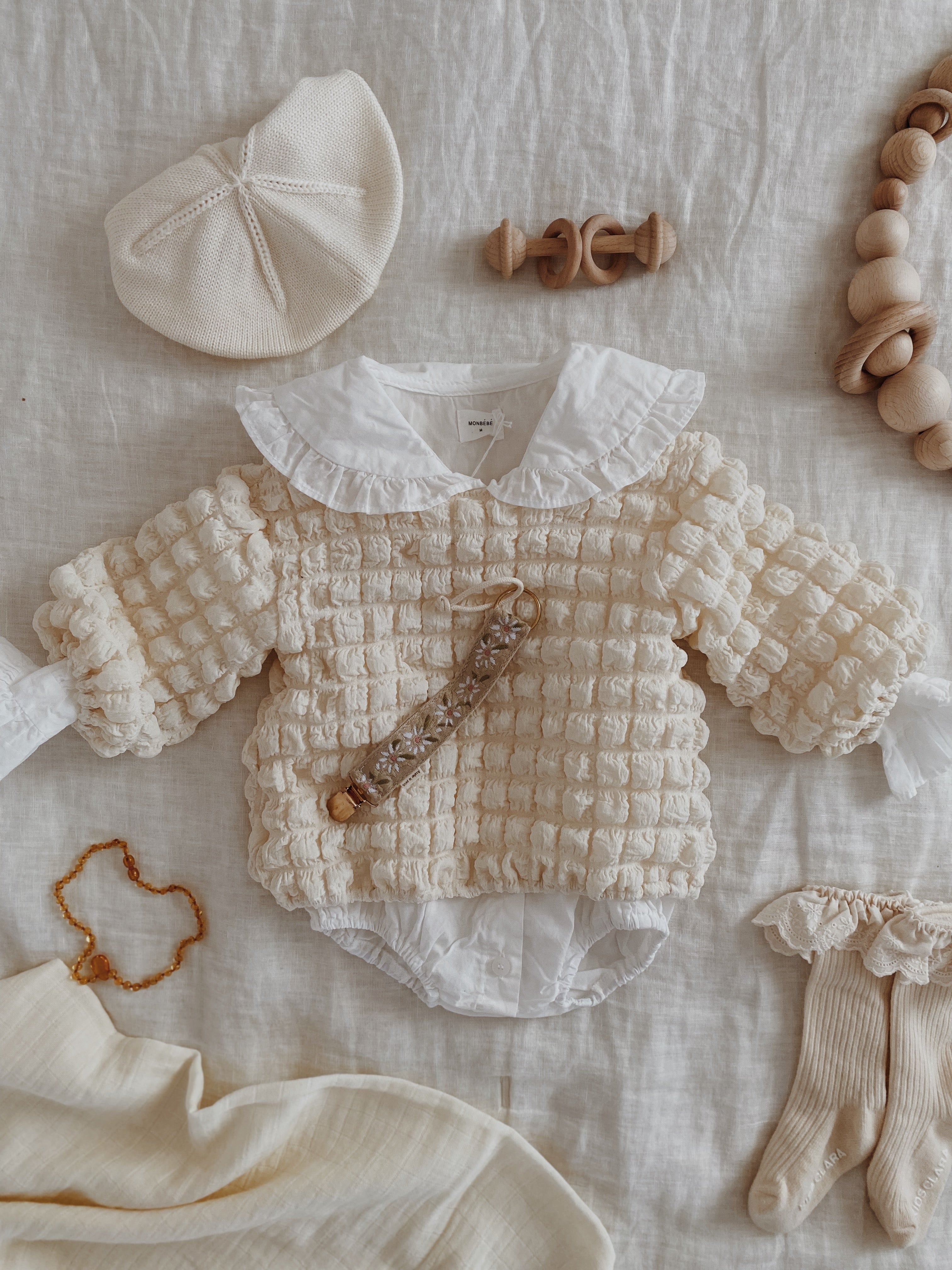 Nunu Popcorn Blouse & Bloomers Set