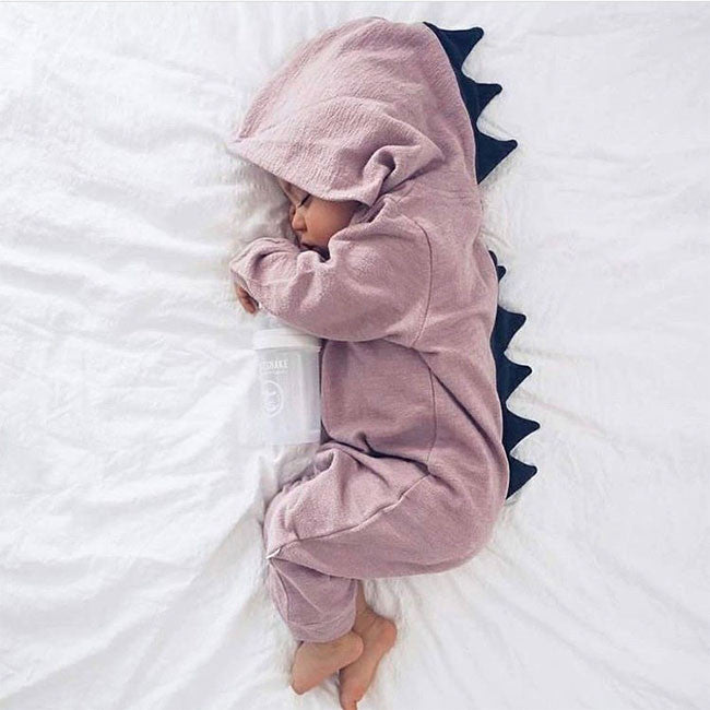 Lulu Dinosaur Jumpsuit (Dusty Pink)