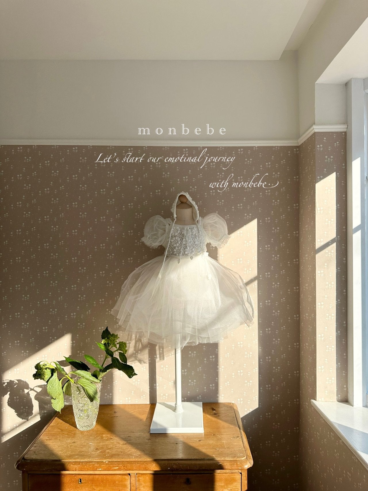 Monbebe Rococo Tutu Girls Dress (White)