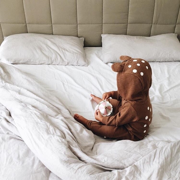 Lala Bambi Hood Jumpsuit (Camel) - Greenberry Kids - 6