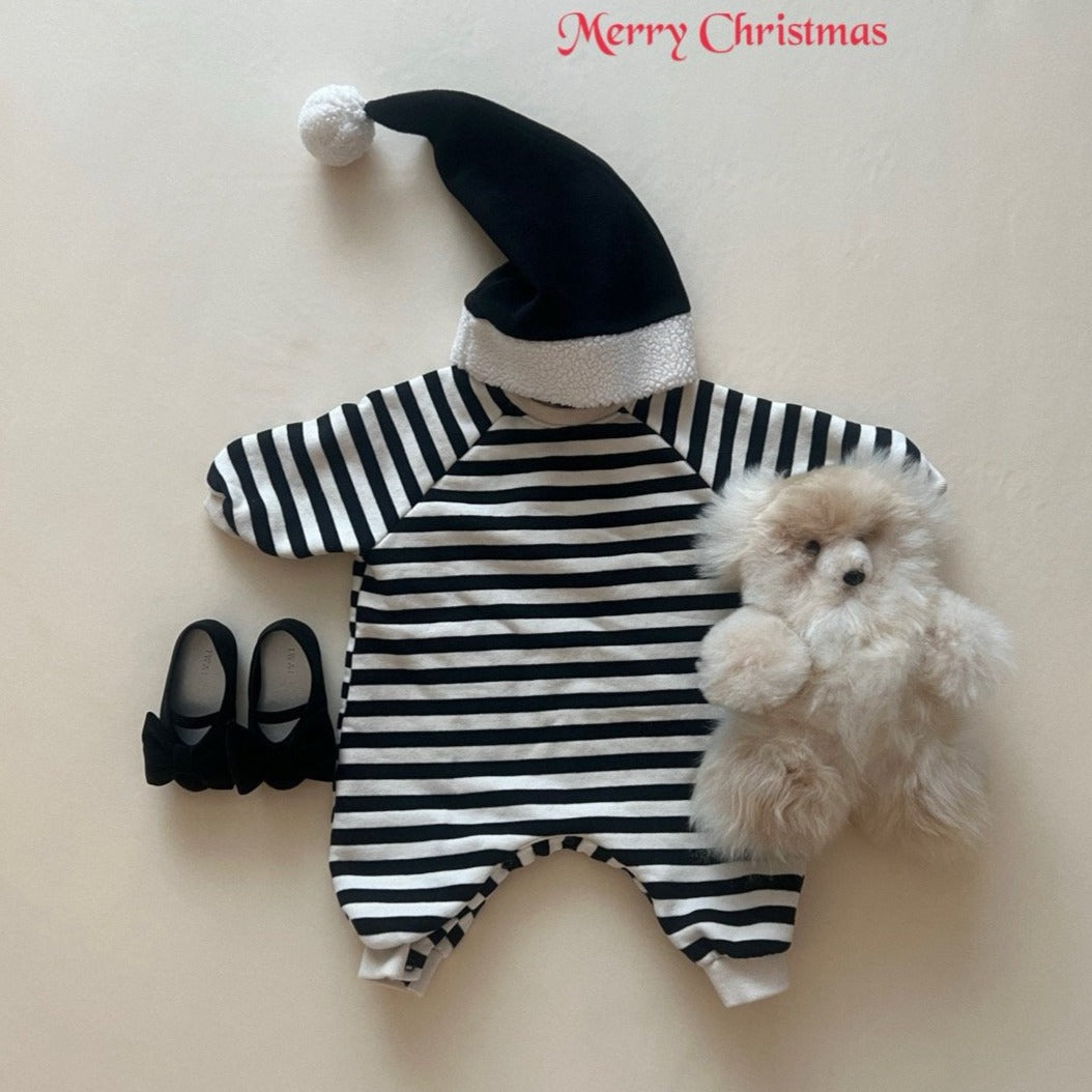 SoU Stripe Christmas Jumpsuit (Black)