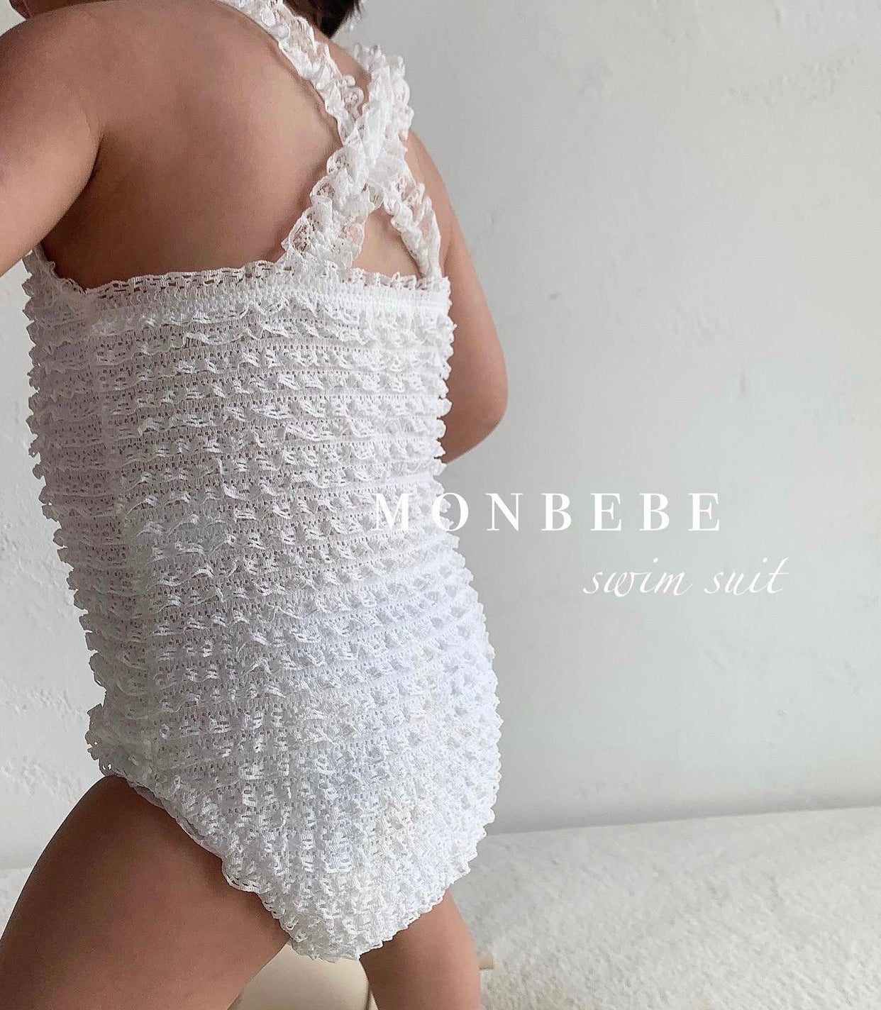 Monbebe Swan Frill Swimwear Set
