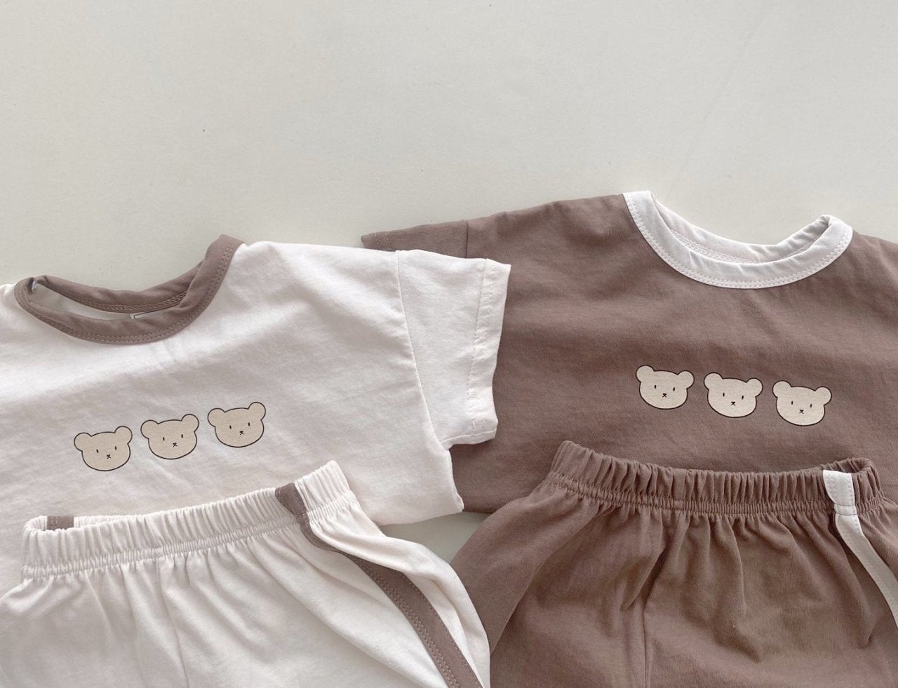 Bean Bear Tee & Shorts Baby set (2 Colours)