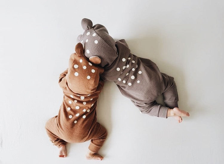 Lala Bambi Hood Jumpsuit  (Grey) - Greenberry Kids  - 6